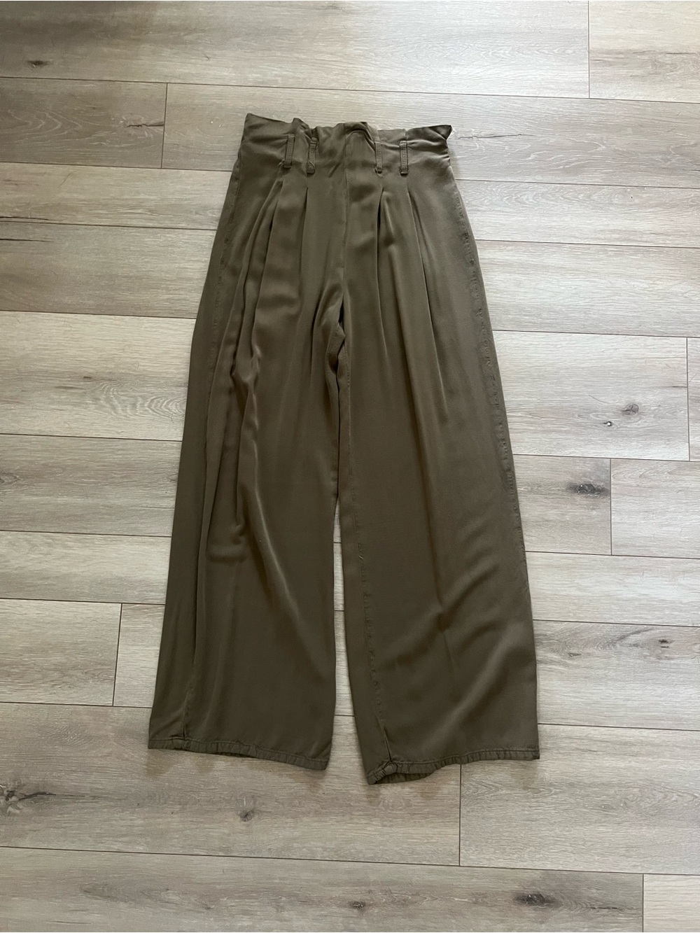 Altar'd State Olive-Green Gathered Waist Skirt